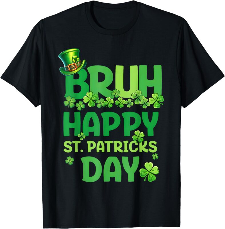 Bruh St Patrick’s Day Teens Boys Kids Saint Patricks Day T-Shirt