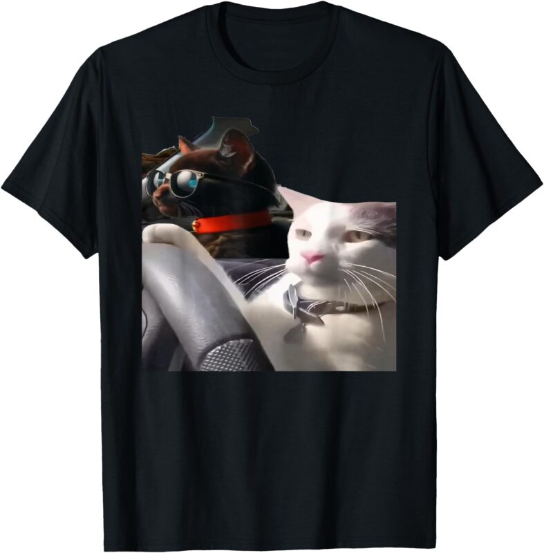 Cat Driving Meme T-Shirt