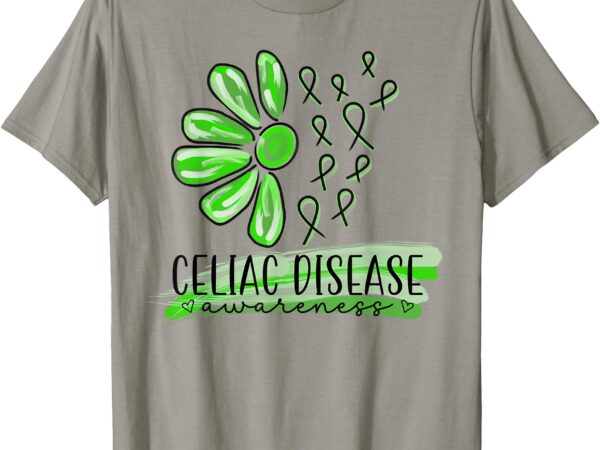 Celiac disease awareness trendy floral messy brushstroke t-shirt