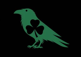 Celtic Crow The Shamrock Sentinel t shirt vector file