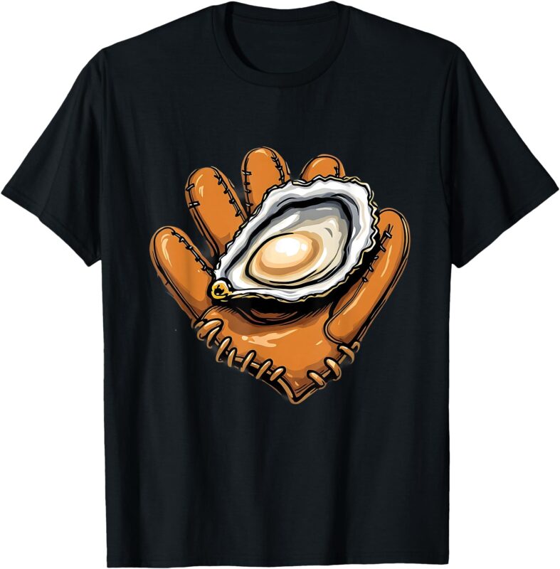 Chesapeake Catchers Funny Baseball Oyster Seafood Lovers T-Shirt