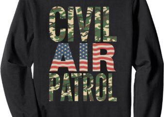 Civil Air Patrol Patriotic Camo American Flag Style Sweatshirt