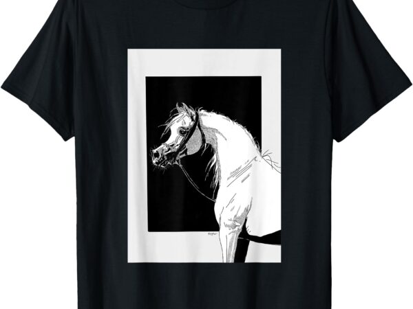 Classic arabian horse graphic tee for men women teen kid t-shirt