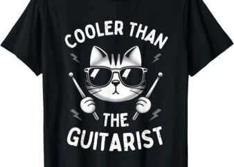 Cooler Than The Guitarist – Funny Drummer T-Shirt