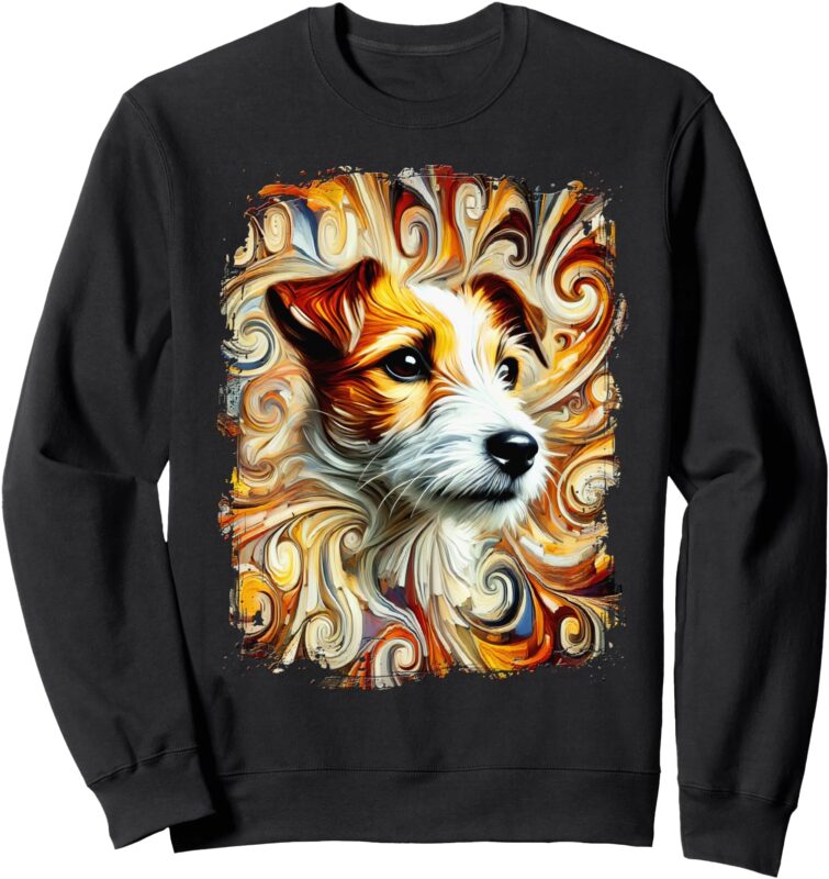 Cute Jack Russell Terrier Colourful Artwork Sweatshirt