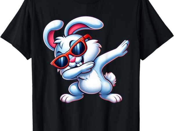 Dabbing rabbit easter dab dance boys girls kids bunny t-shirt