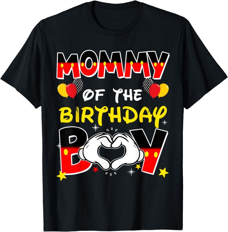 Dad And Mom Mommy Of The Birthday Boy Family Party Decor T-Shirt