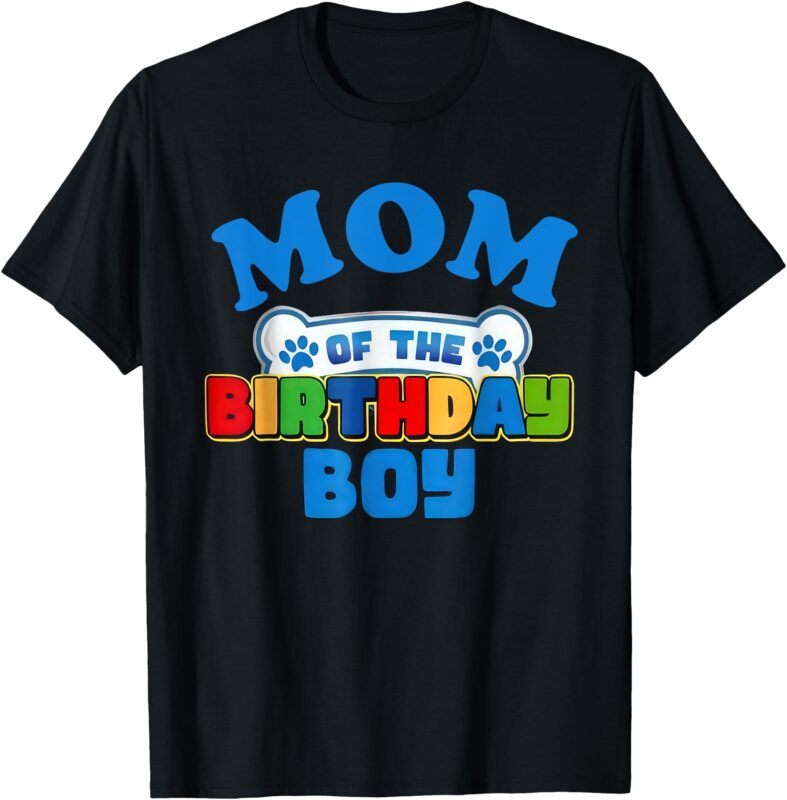 Dad And Mom Of The Birthday Boy Dog Family Party Decorations T-Shirt