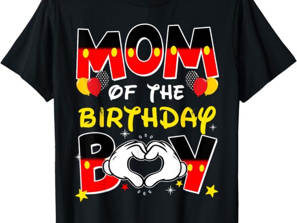Dad and mom of the birthday boy family party decor matching t-shirt