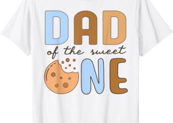 Dad Of The Sweet One Cookies and Milk 1st Birthday Party T-Shirt