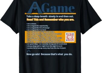 Daily Positive Affirmations for Mindset and Motivation T-Shirt