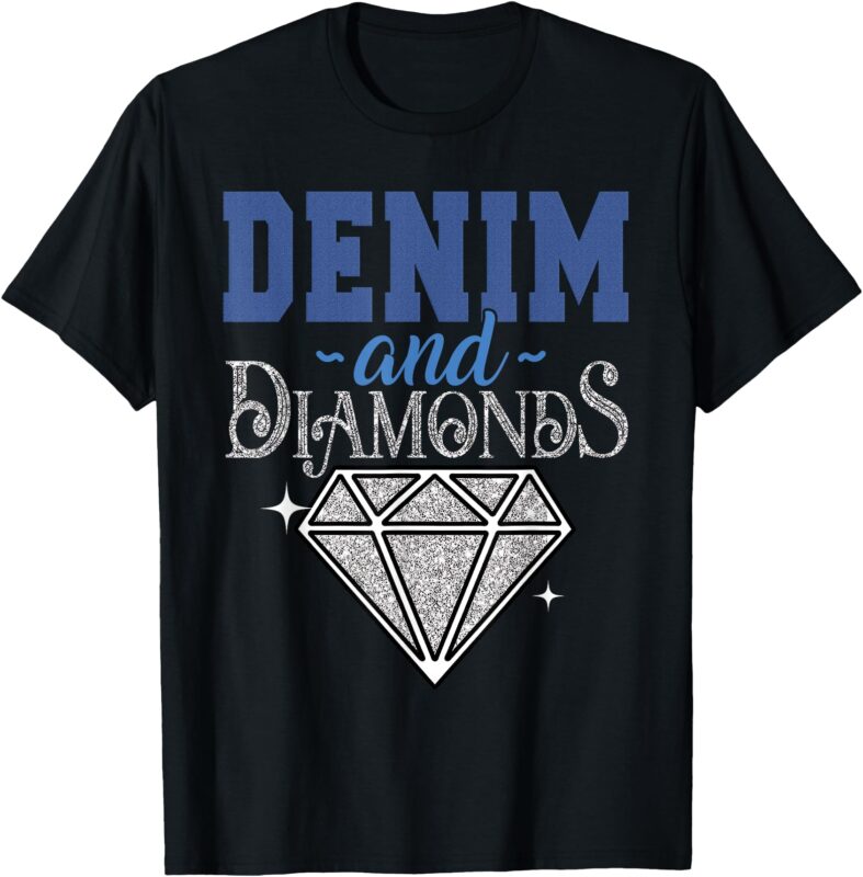 Denim And Diamonds Stylish Blue Denim T-Shirt