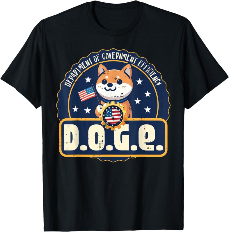 Doge Shiba Inu Cute Department Of Government Efficiency Kids T-Shirt
