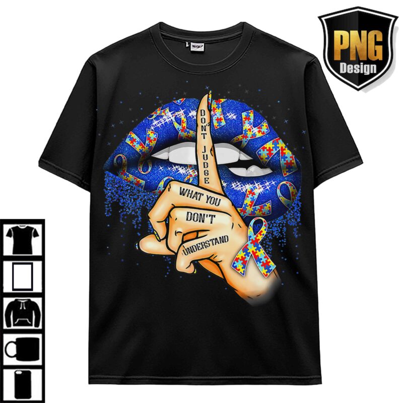 Autism Awareness Bundle Design 30 PNG April Wear Blue Support Autism Be Kind T-Shirt