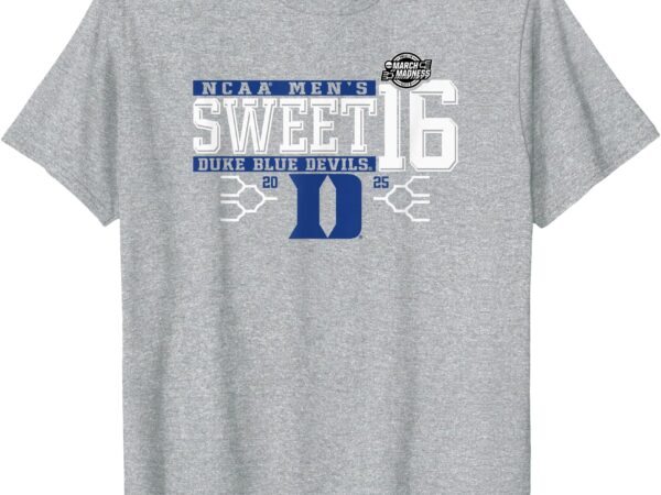 Duke blue devils sweet 16 2025 men’s march madness gray t-shirt