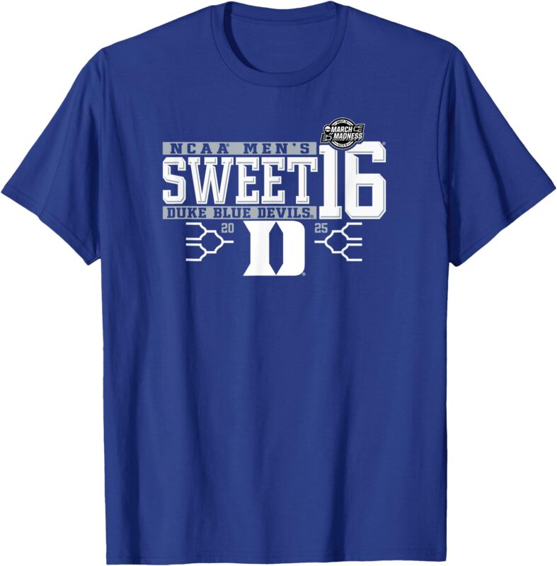 Duke Blue Devils Sweet 16 2025 Men’s March Madness Royal T-Shirt