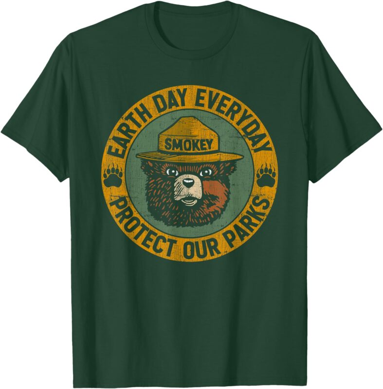 Earth Day Everyday Protect Our Parks Bear Vintage T-Shirt