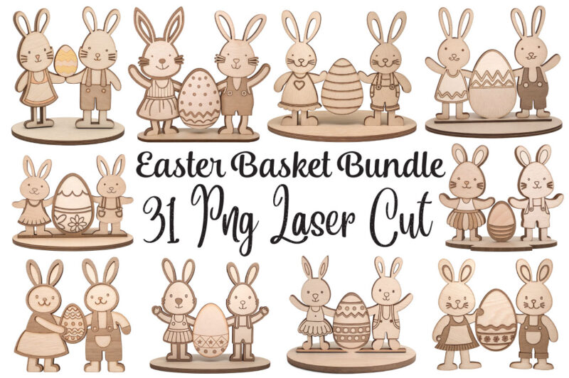 Easter Basket Bundle T-shirt Laser Cut Easter Basket Bundle Png Laser Cut