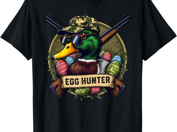 Easter mallard duck cute easter egg duck hunting hunter t-shirt