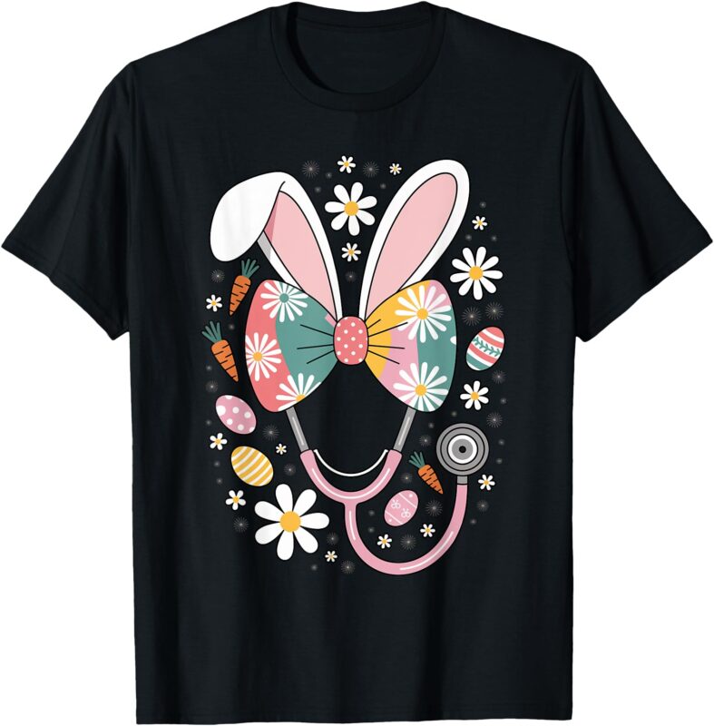 Easter Nurse Bunny Stethoscope Spring Medical Nursing T-Shirt