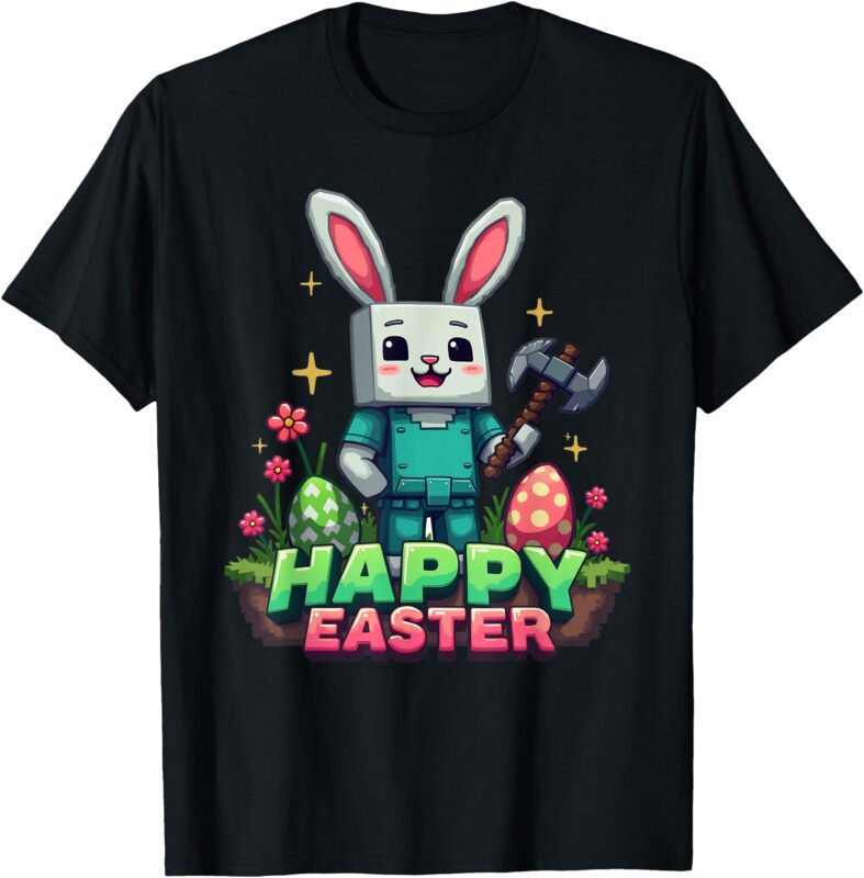 Easter Video Game Bunny Eggs Gaming Gamer Boys Men Teen Kids T-Shirt