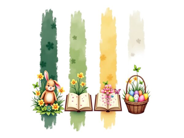 Colourful vintage easter sunday bunny rabbit t-shirt design download instantly Colourful vintage easter sunday bunny rabbit t-shirt design download instantly