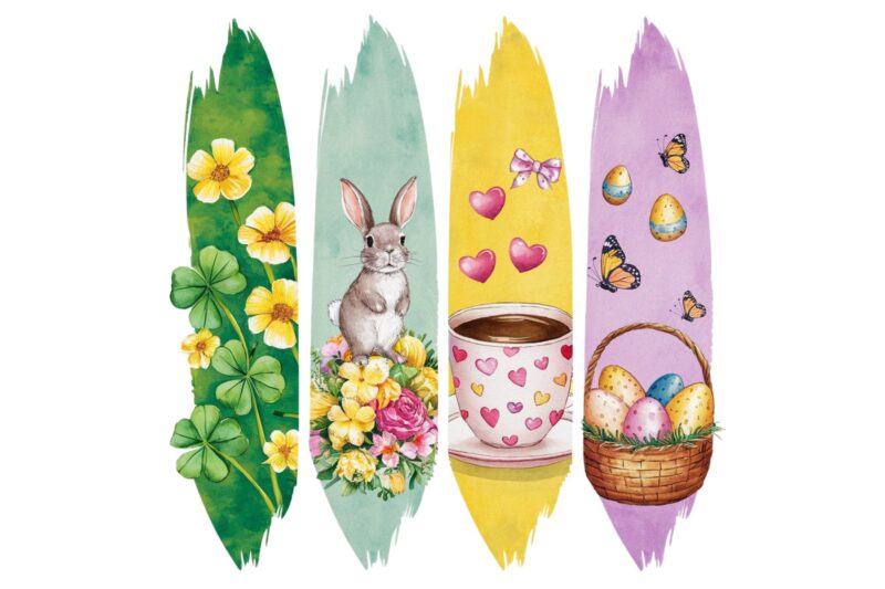 Trendy Retro Easter Sunday Bunny Rabbit Graphics t-shirt design jpeg & png designs