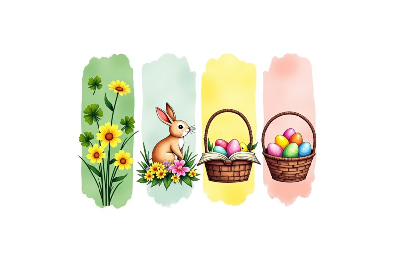 Trendy Retro Easter Sunday Bunny Rabbit Graphics t-shirt design jpeg & png design