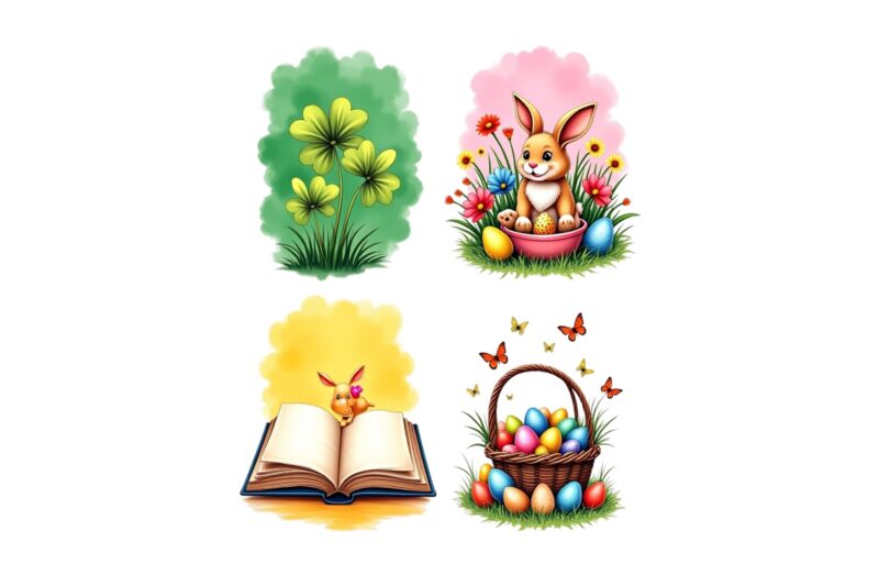 Trendy Retro Easter Sunday Bunny Rabbit Graphics t-shirt design jpeg & png designs