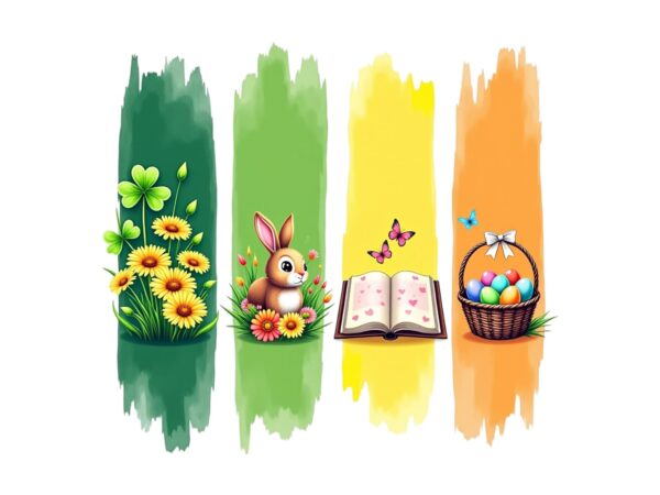 Colourful vintage easter sunday bunny rabbit t-shirt design download instantly Colourful vintage easter sunday bunny rabbit t-shirt design download instantly