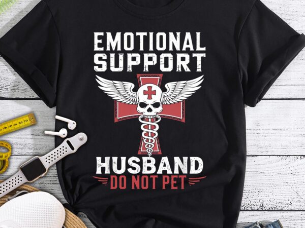 Emotional support husband do not pet t-shirt lb91
