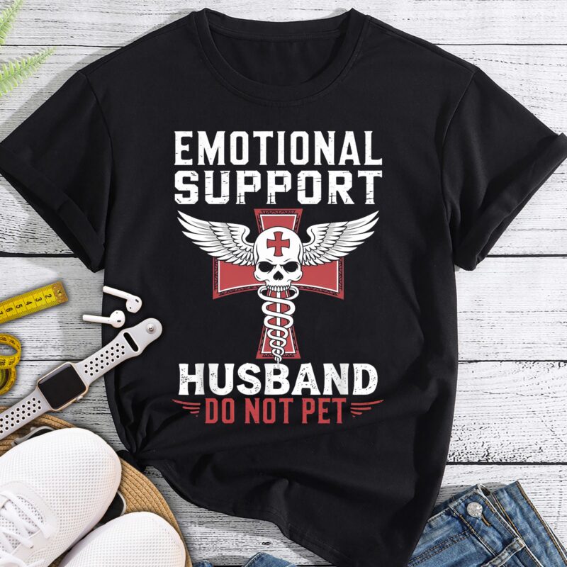 Emotional Support Husband Do Not Pet T-Shirt lb91