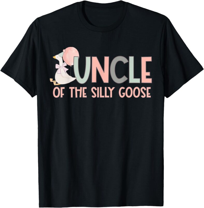 Family Duck 1st Birthday Uncle Of The Silly Goose Birthday T-Shirt