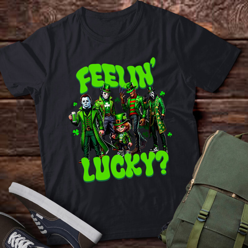 Feelin’ Lucky Funny St. Patrick’s Day Horror Mashup lb68