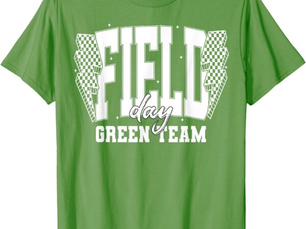 Field day green team color war camp team game competition t-shirt