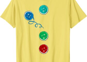 Four Groovy Buttons Blue Cat Funny Halloween Costume Kid T-Shirt