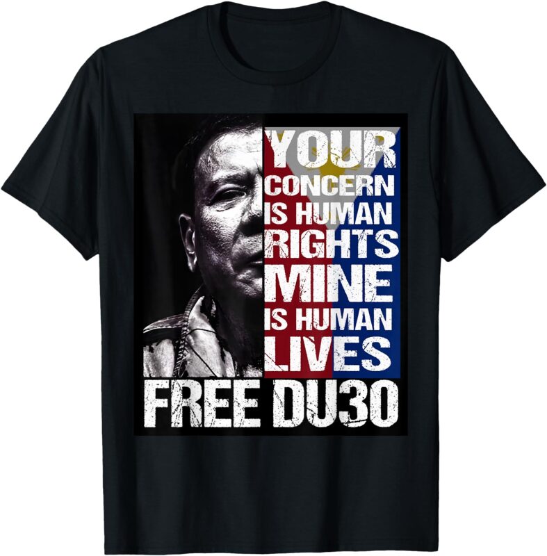 Free Duterte Supporter President Rodrigo Digong Philipines T-Shirt