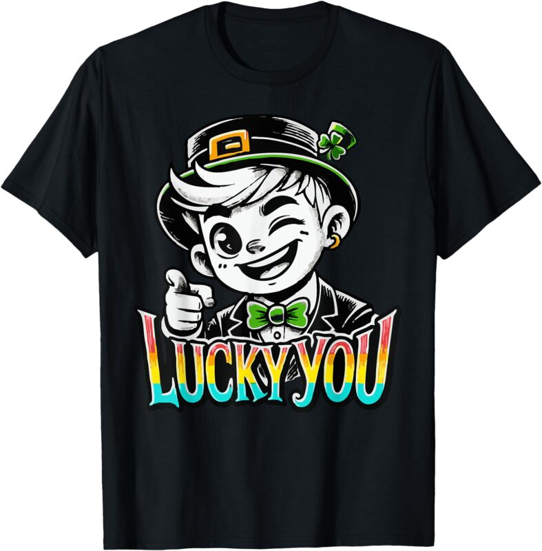 Fun Lucky You St. Patrick’s Day Winking Irish Leprechaun T-Shirt
