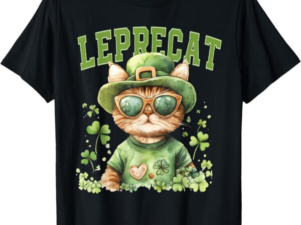 Funny leprechaun cat cute funny st. patrick’s day leprecat t-shirt