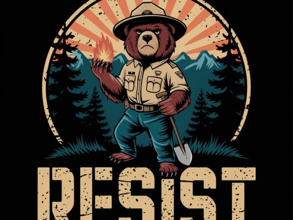 Funny the resist national park t-shirt lb90