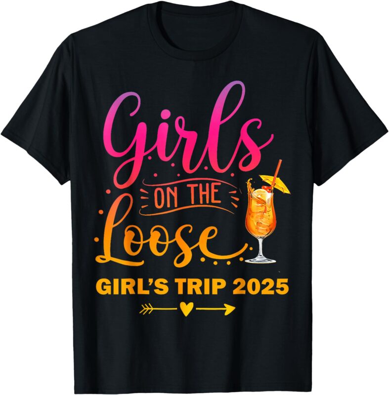 Girls On The Loose, Tie Dye Girls Weekend Trip 2025 T-Shirt