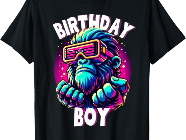 Gorilla birthday funny gorilla boys adult girl family party t-shirt