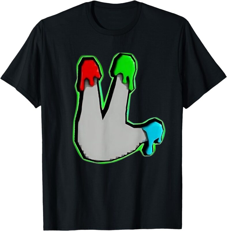 Gorilla Finger Painter Birthday Decorations Gifts T-Shirt