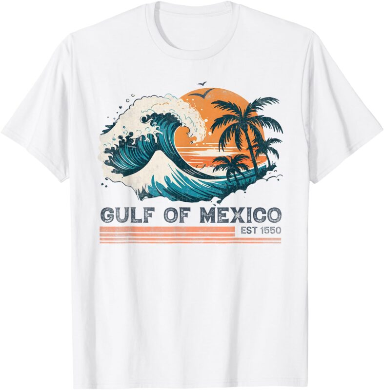 Gulf of Mexico Retro Vintage T-Shirt