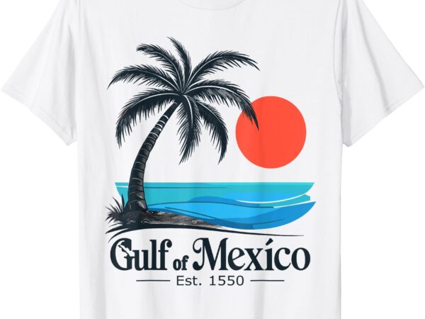Gulf of mexico shirt for men women retro vintage beach t-shirt
