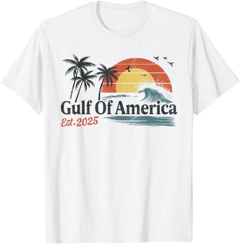 Gulf of USA America Est 2025 Retro Vintage Beach T-Shirt