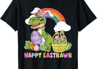 Happy Eastrawr With T-Rex Dinosaur For Toddler Easter T-Shirt