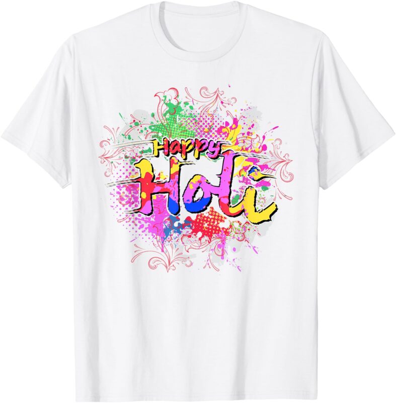 Happy Holi Spring Festival Colors India Hindu Men Women Kids T-Shirt