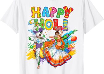 Happy Holi t Shirt Festival Colors India Hindu Kid Women Men T-Shirt