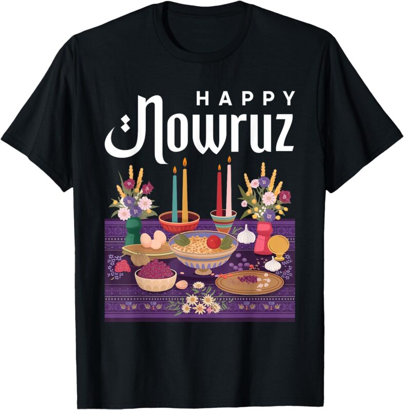 Happy Nowruz Festival Haft-Seen Table Persian Tradition T-Shirt